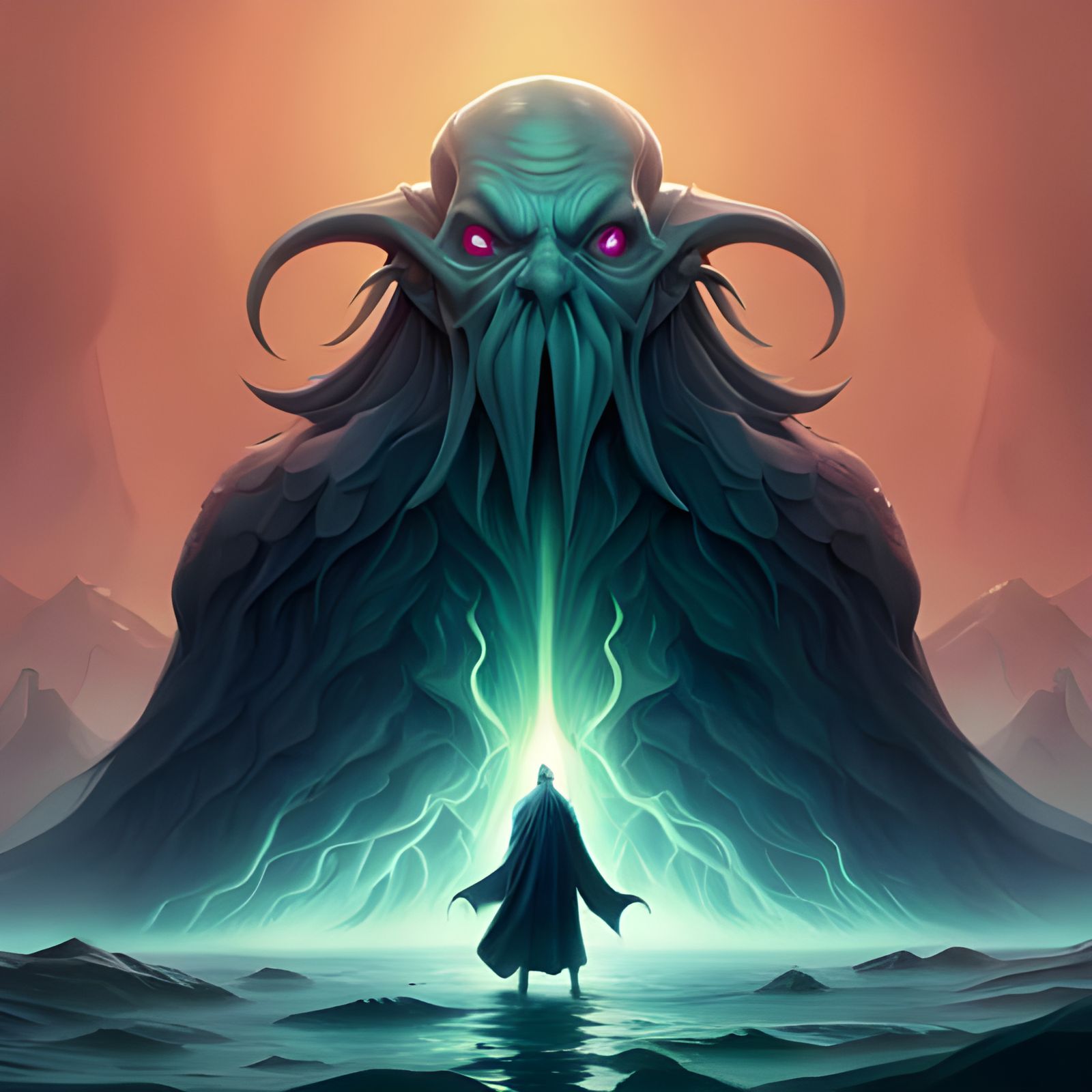 An Encounter with an Old One  by @X