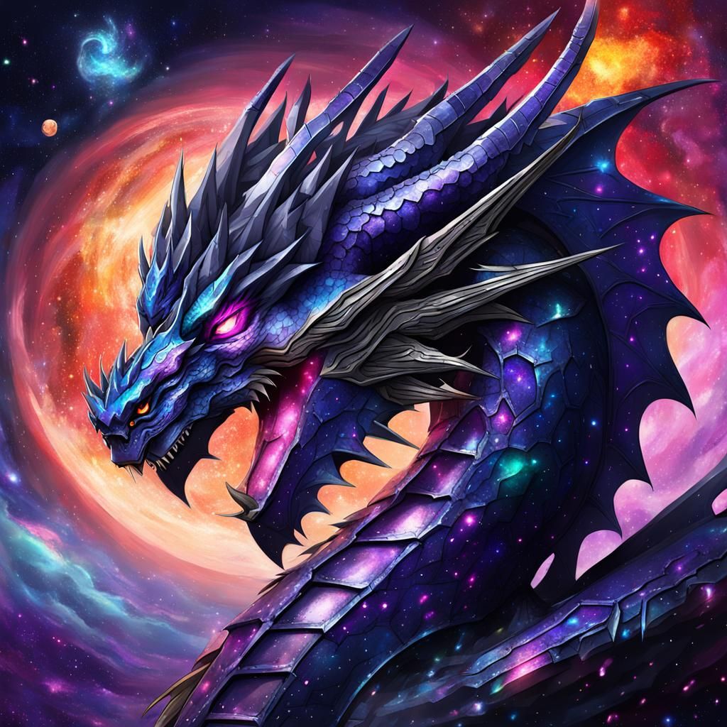 Galaxy Dragon Heavy Metal - Ai Generated Artwork - Nightcafe Creator