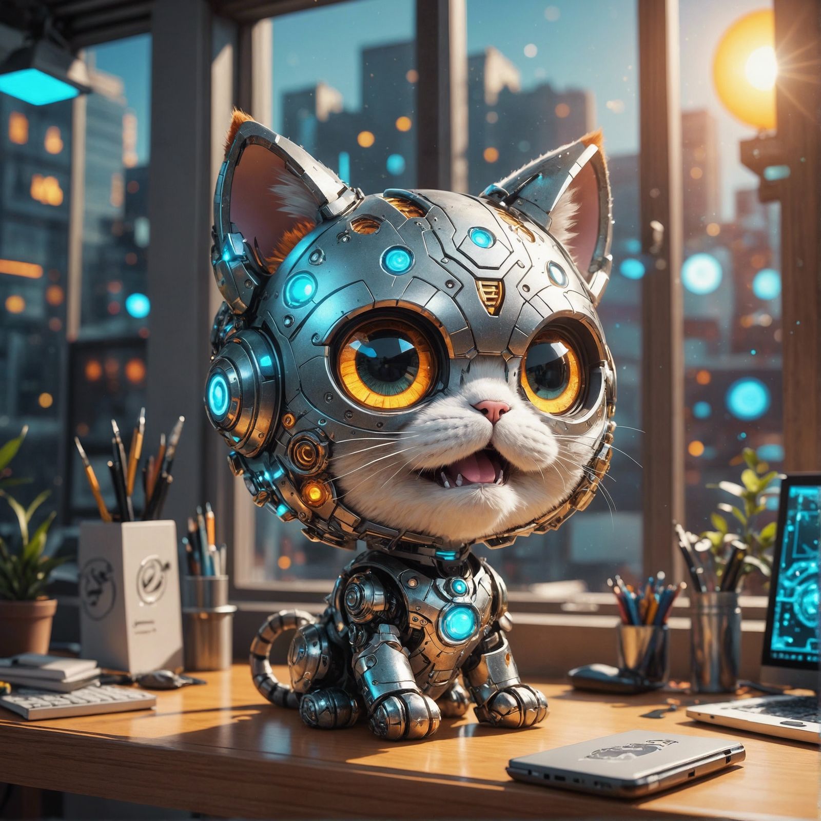 Cyber Cat  by @mike 
