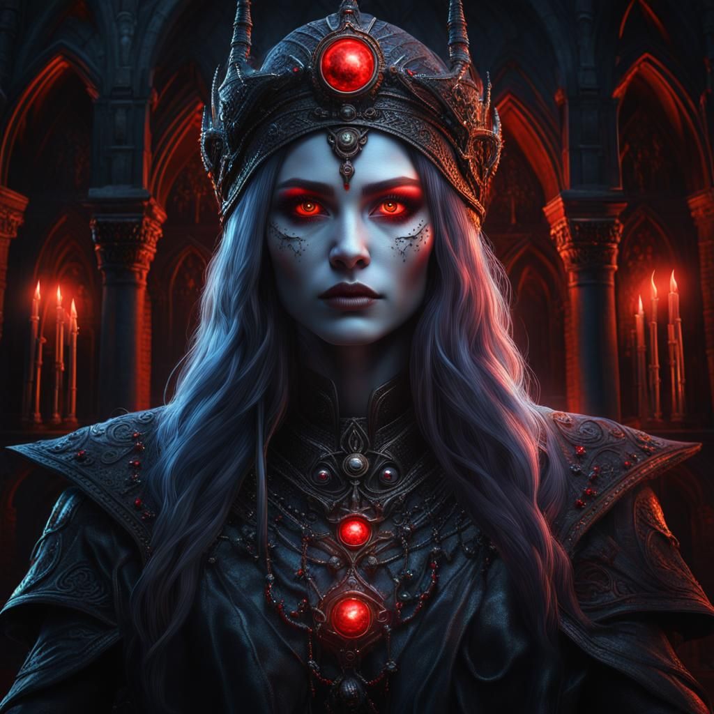 portrait of a majestic gothic sorceress goddess - AI Generated Artwork ...