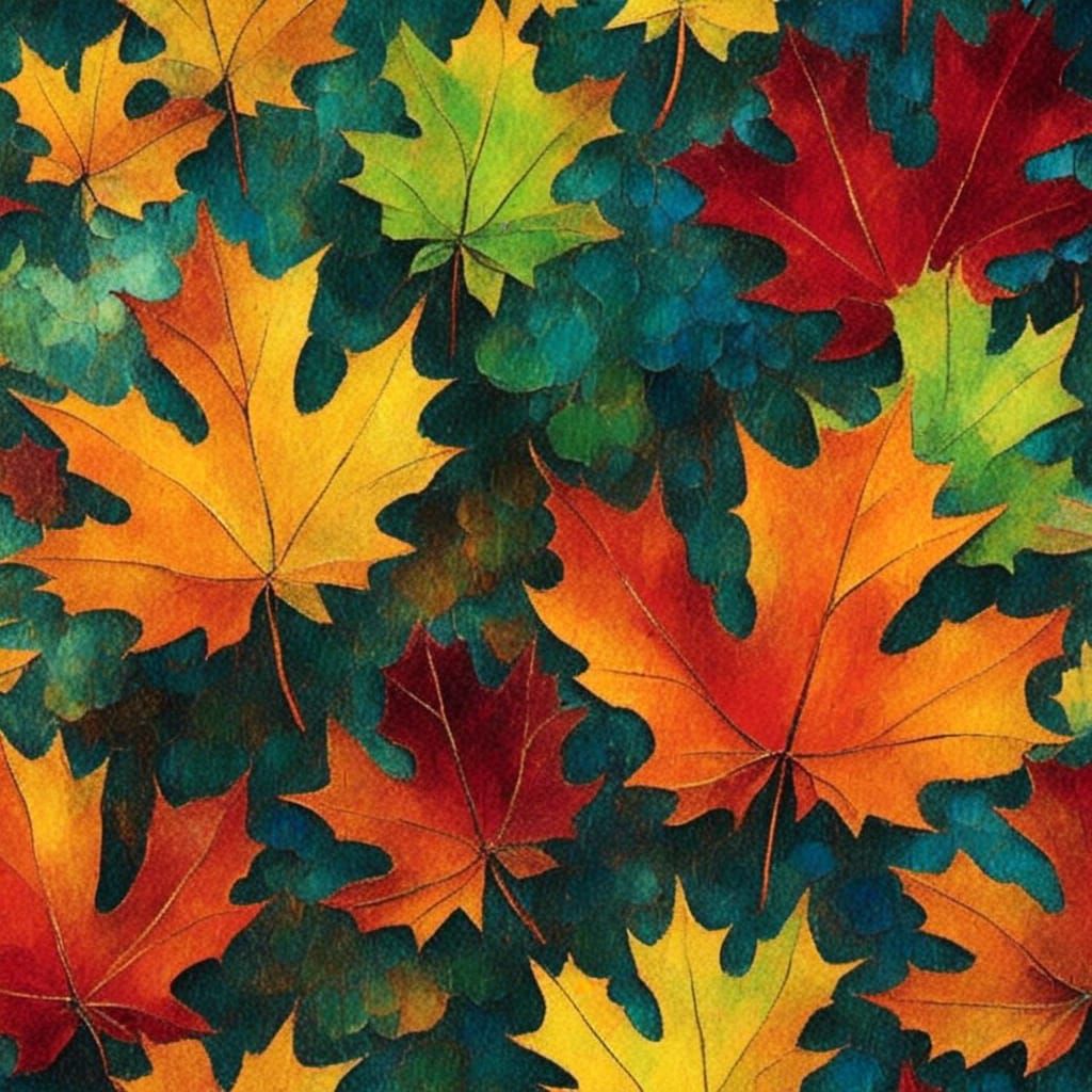 <lora:Rough Diamond:1.0> Maple leaves 