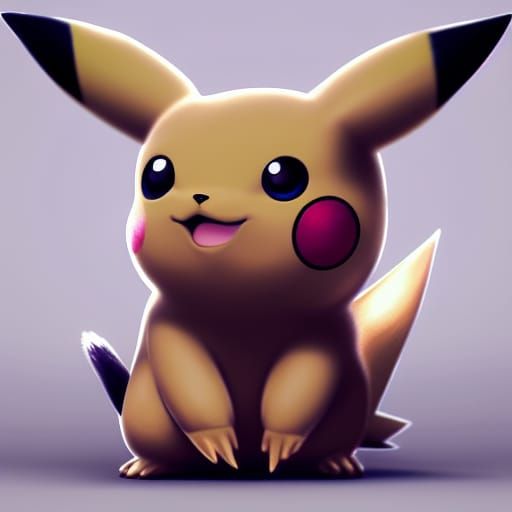 Realistic Cute Pikachu, Hyperdetailed, Intricately Detailed, Trending 