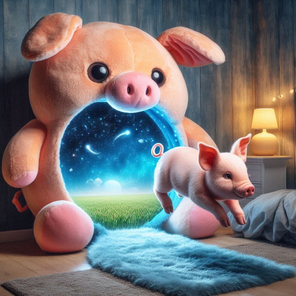 Unexpected Plushie Piglet Portal
