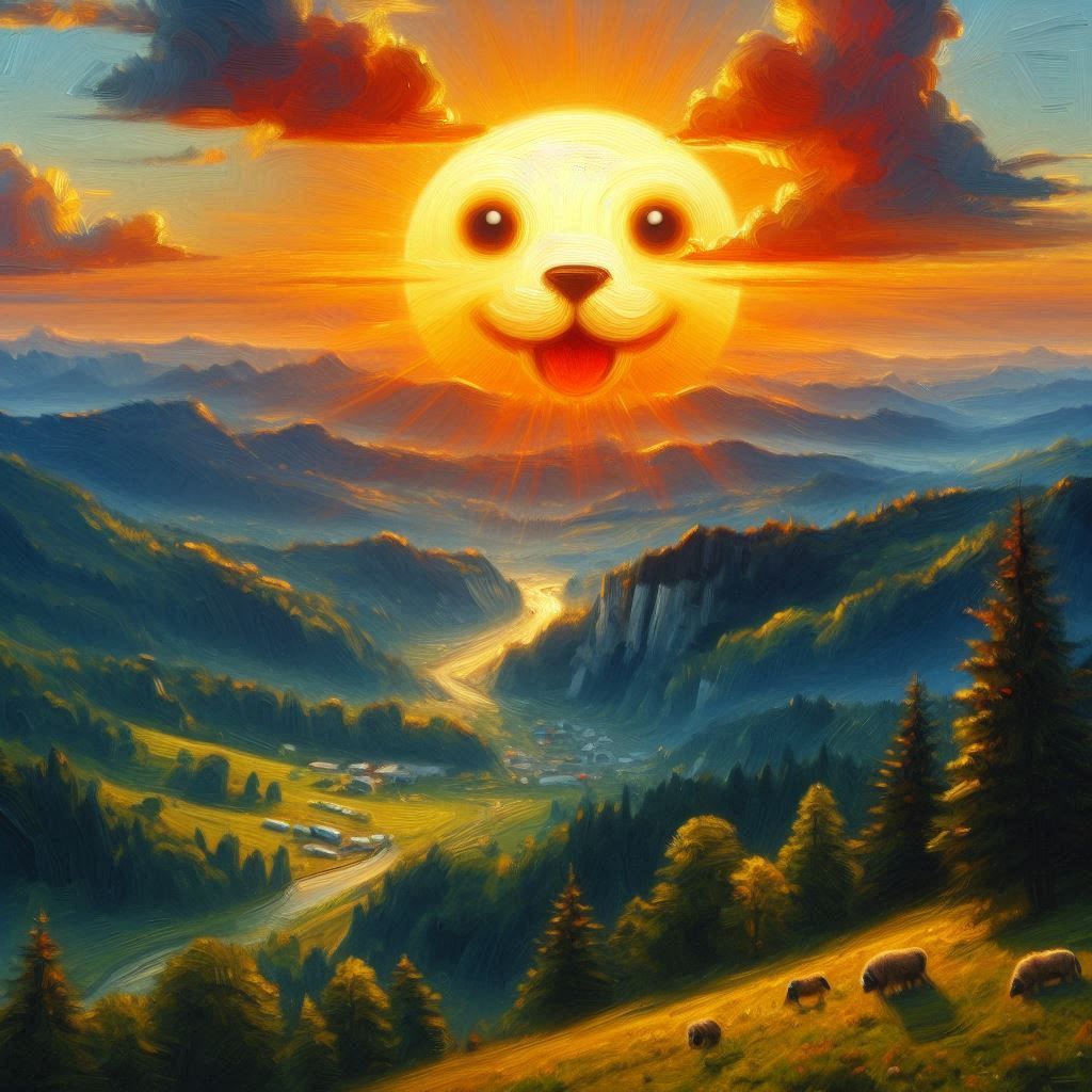 Puppy Sunrise