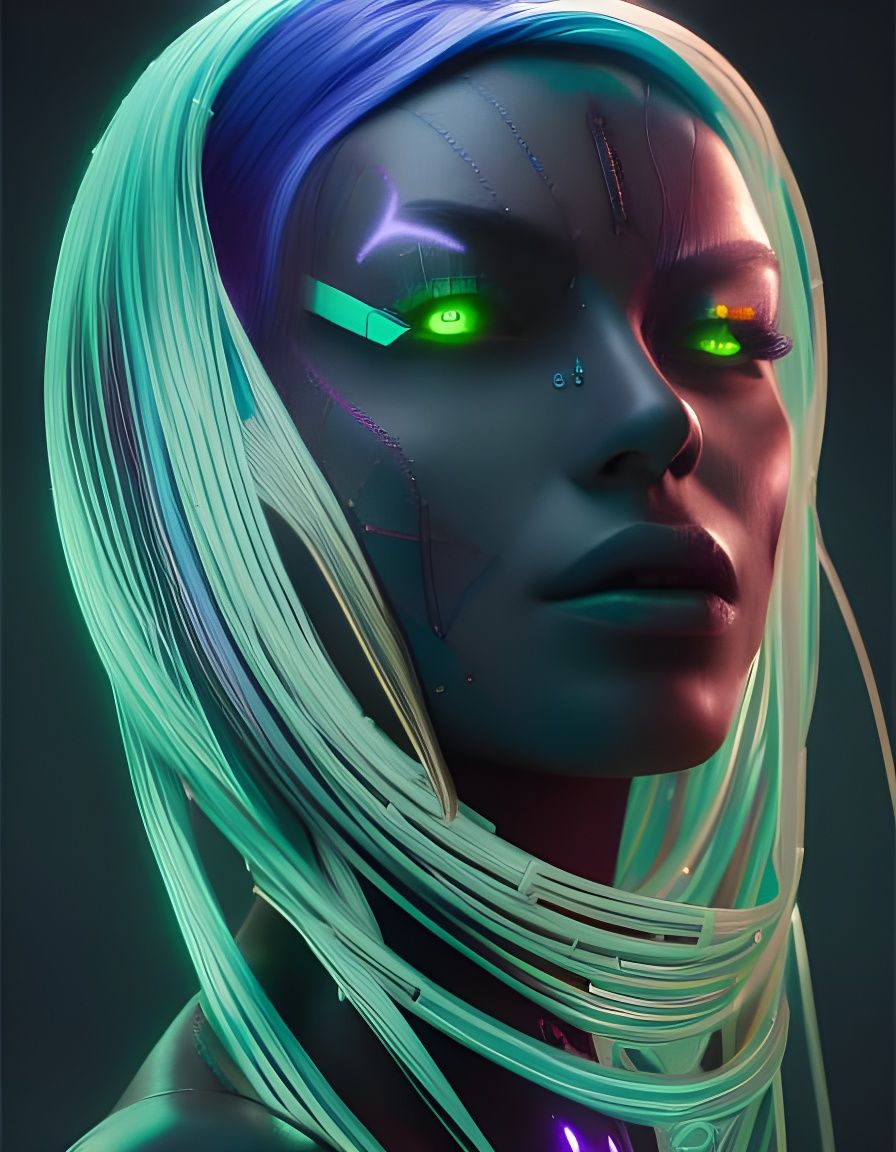 Shadowrun Portrait #1 - AI Generated Artwork - NightCafe Creator