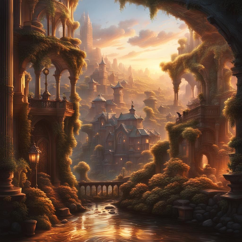 Looking up to the grand cathedral from the wealthy merchants' quarter 