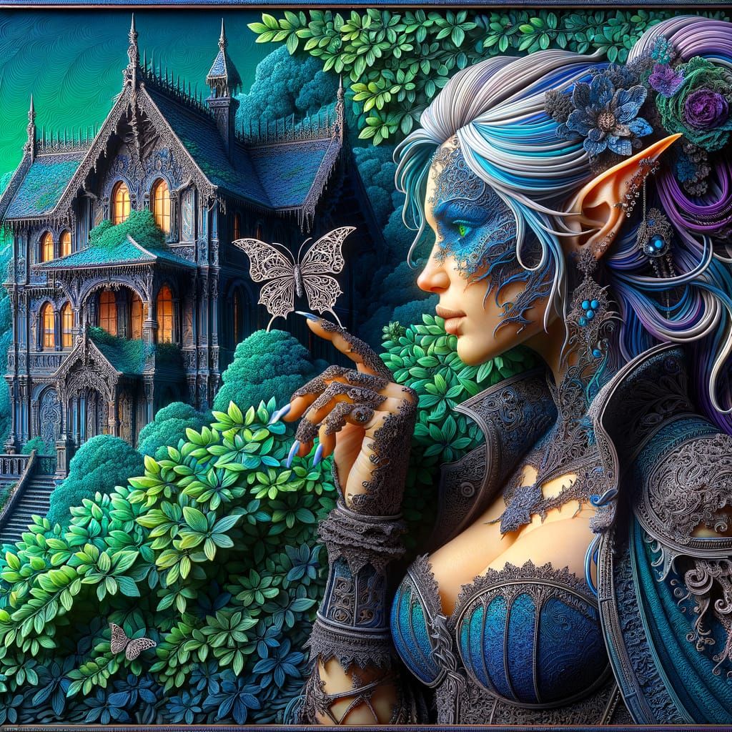 Elf in the garden  by @Ann