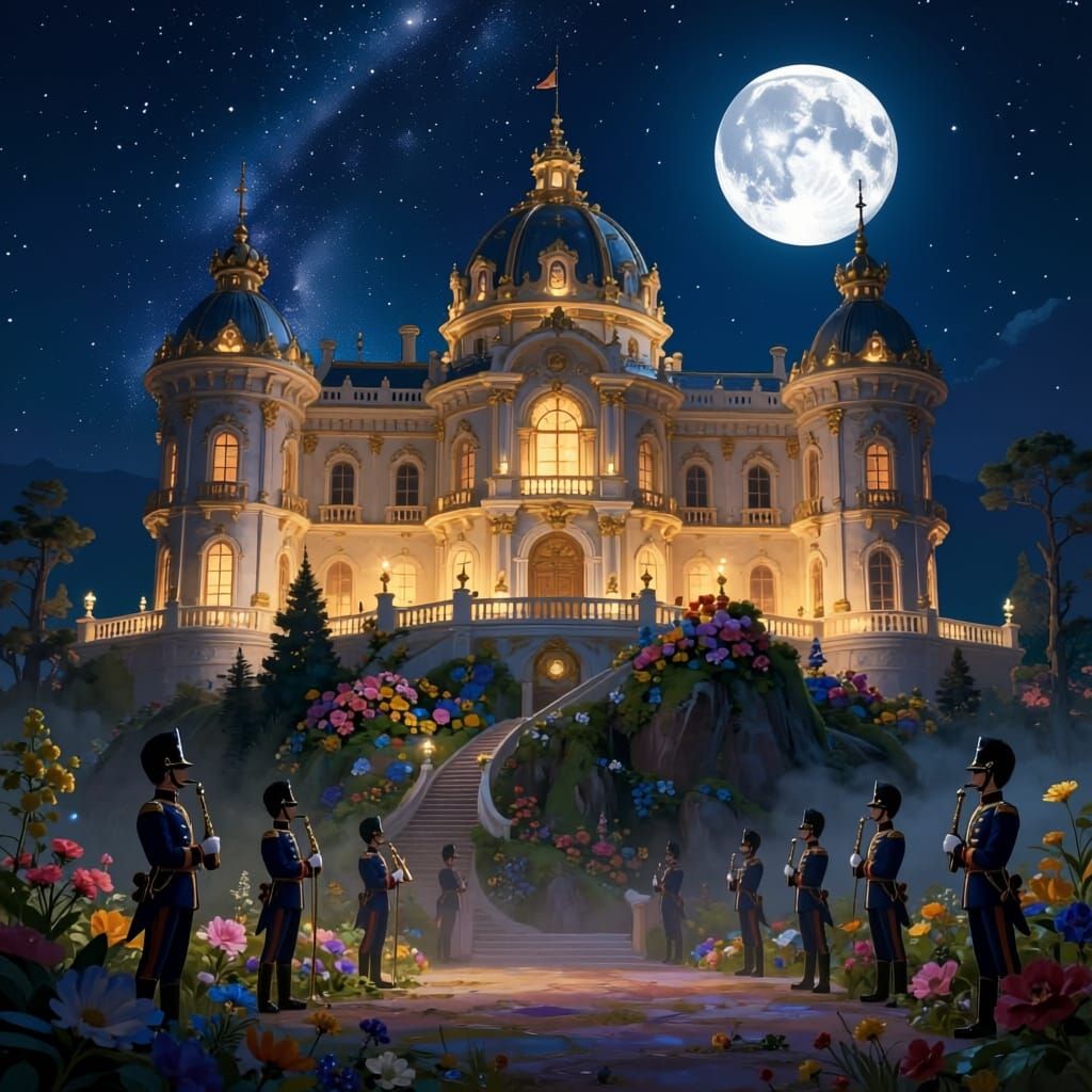 Majestic Palace on Scenic Mountain Top