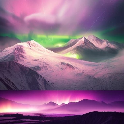 Pink Eye, Purple Pie, Northern Lights: Digital Matte Paintin...