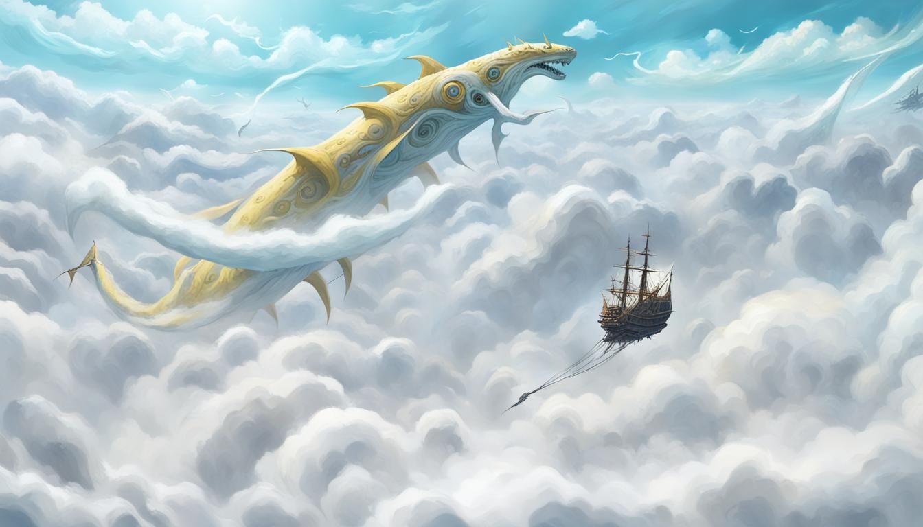 Hunter skyship vs Golden Skylord - AI Generated Artwork - NightCafe Creator