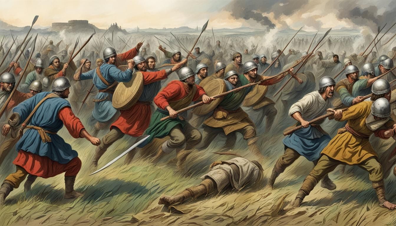 ancient times rioting civilization during terrible famine co...