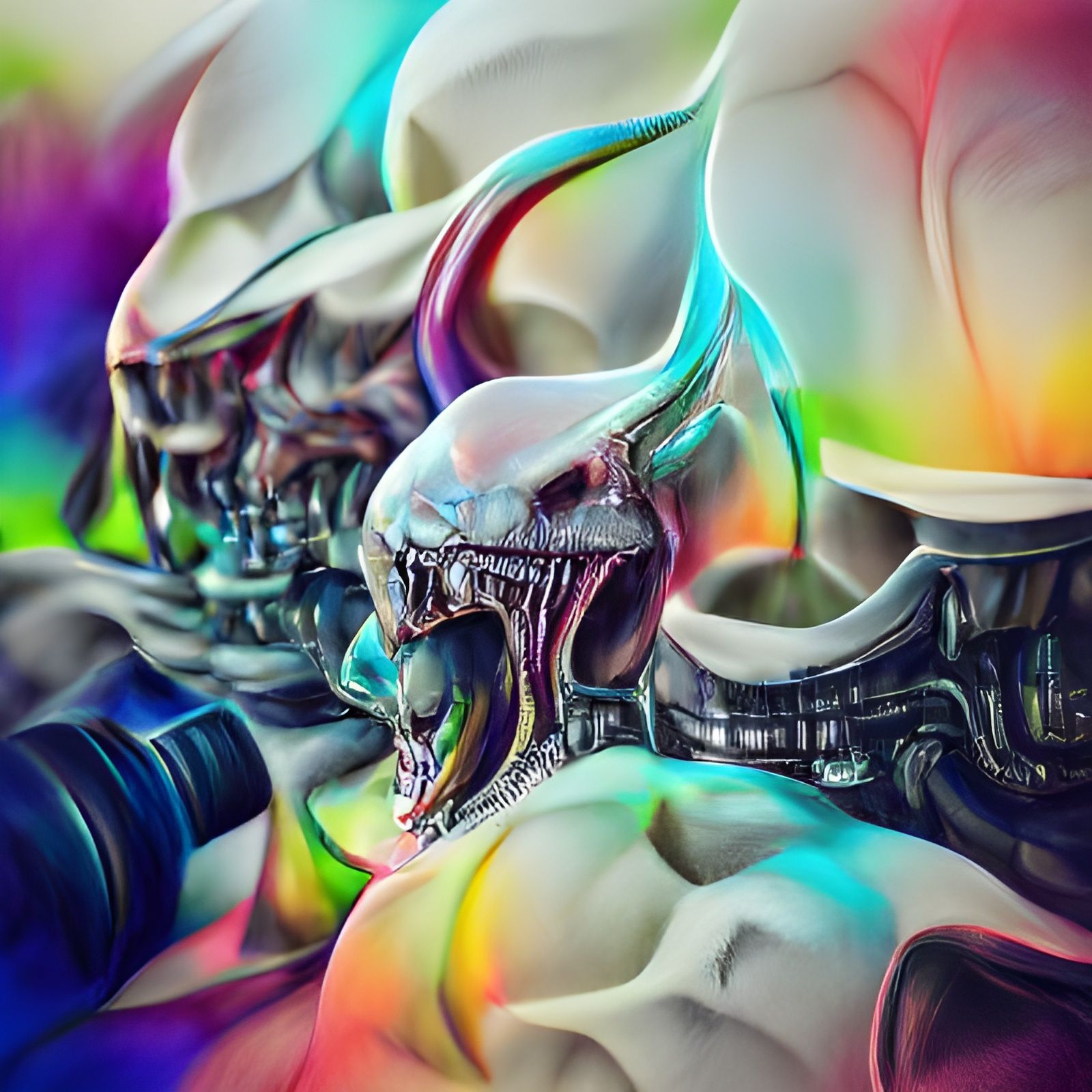 Demons Skulls Venom Xenomorph Blood ambient occlusion 8k res...