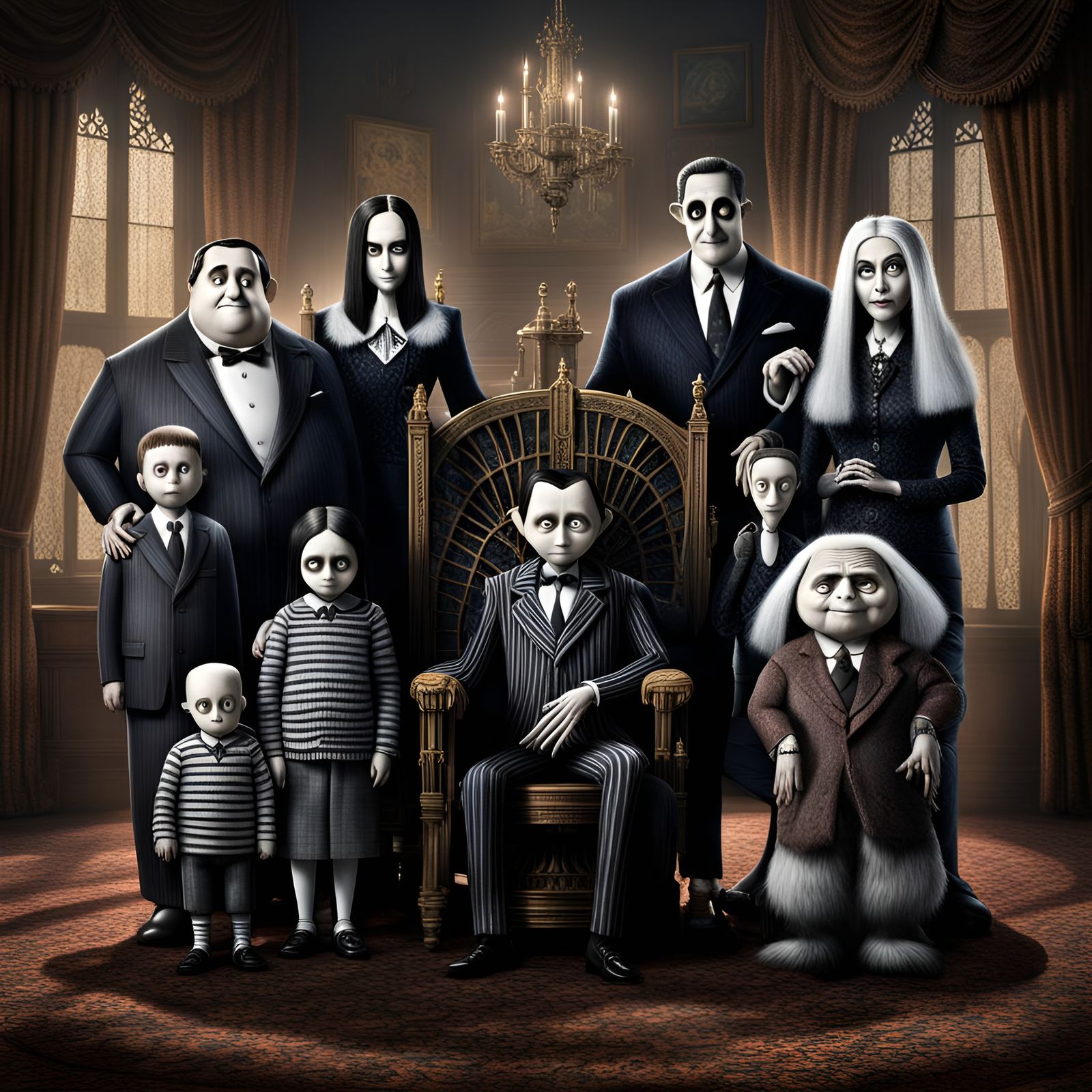 The Addams Family  by @gothos_the_vain