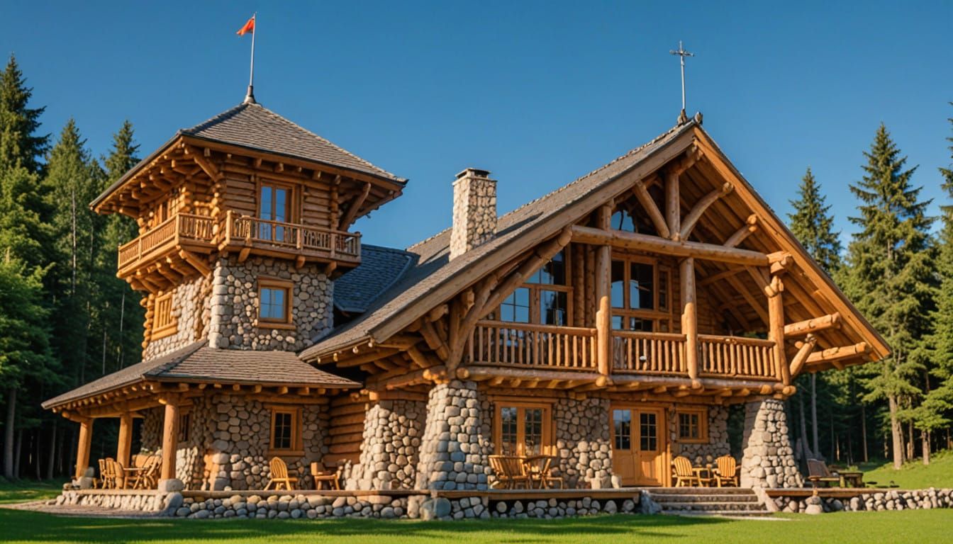 fancy log cabin