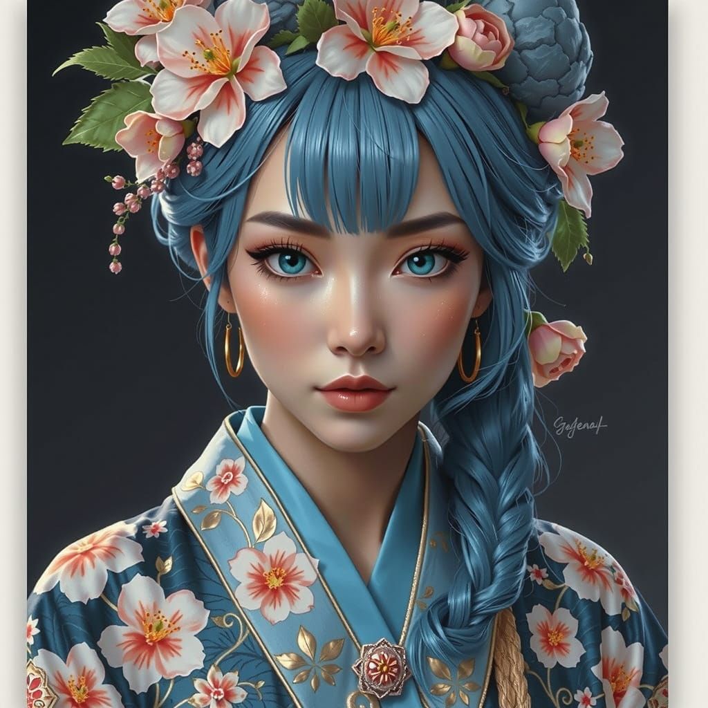 Petals Whisper to the Blue Abyss