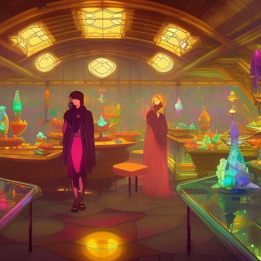 The gem/crystal/magic store