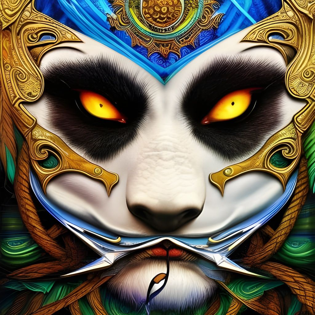 Panda Shaman portrait - AI Generated Artwork - NightCafe Creator