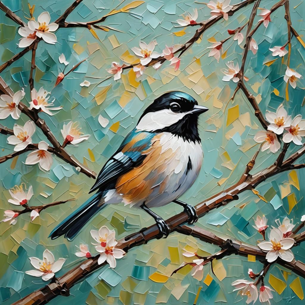 Impasto Chickadee  by @Chickadee