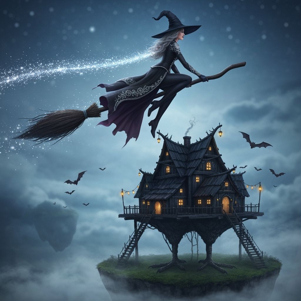 Flying witch  by @Quyet