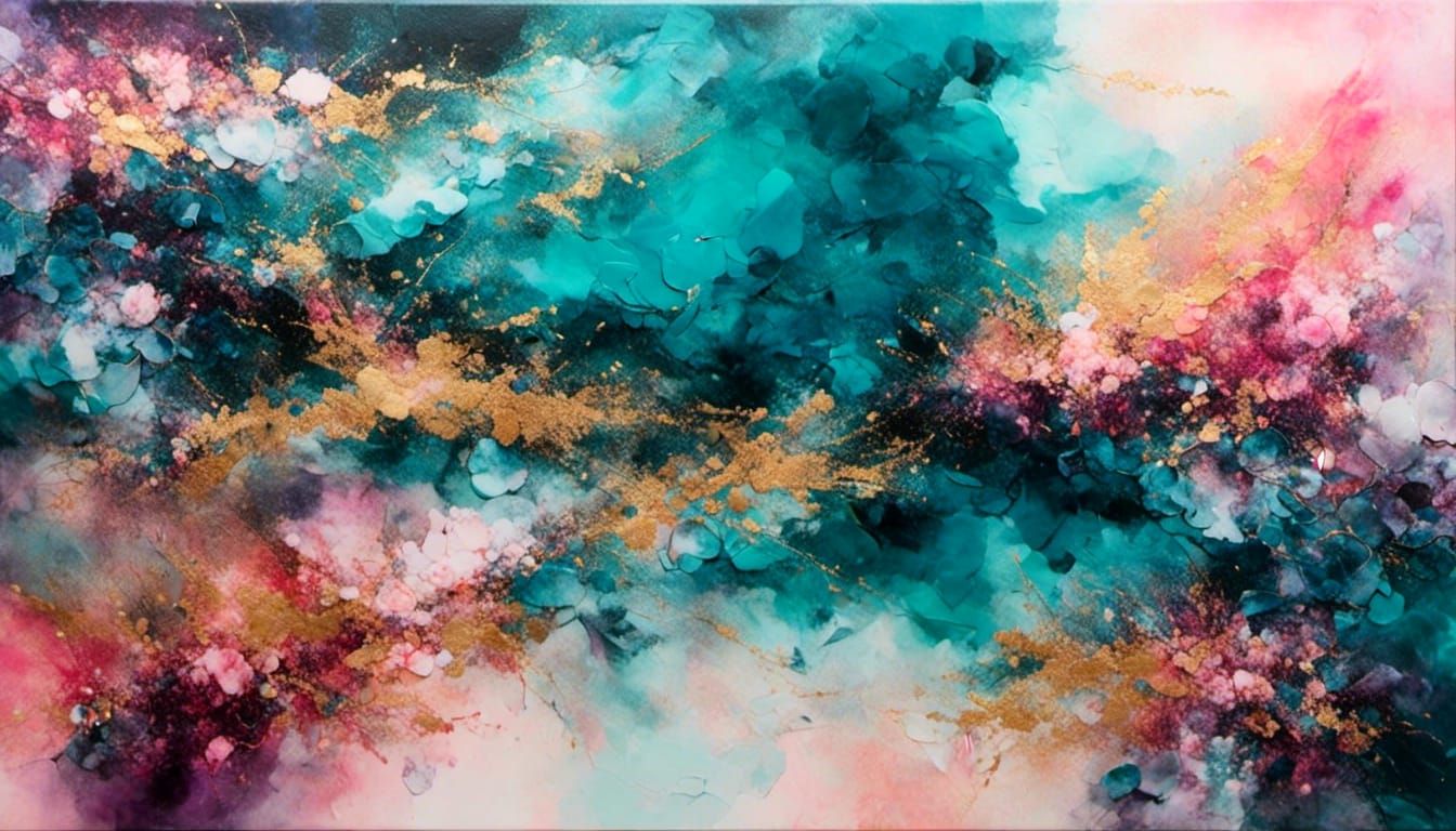 <lora:Alcohol Inks:1.0> <lora:Abstract landscapes:1.0> Abstract sunset on a beach