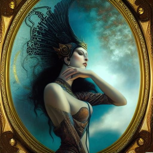 Dark fantasy, oil painting,