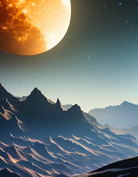 Sci-fi Moon - AI Generated Artwork - NightCafe Creator