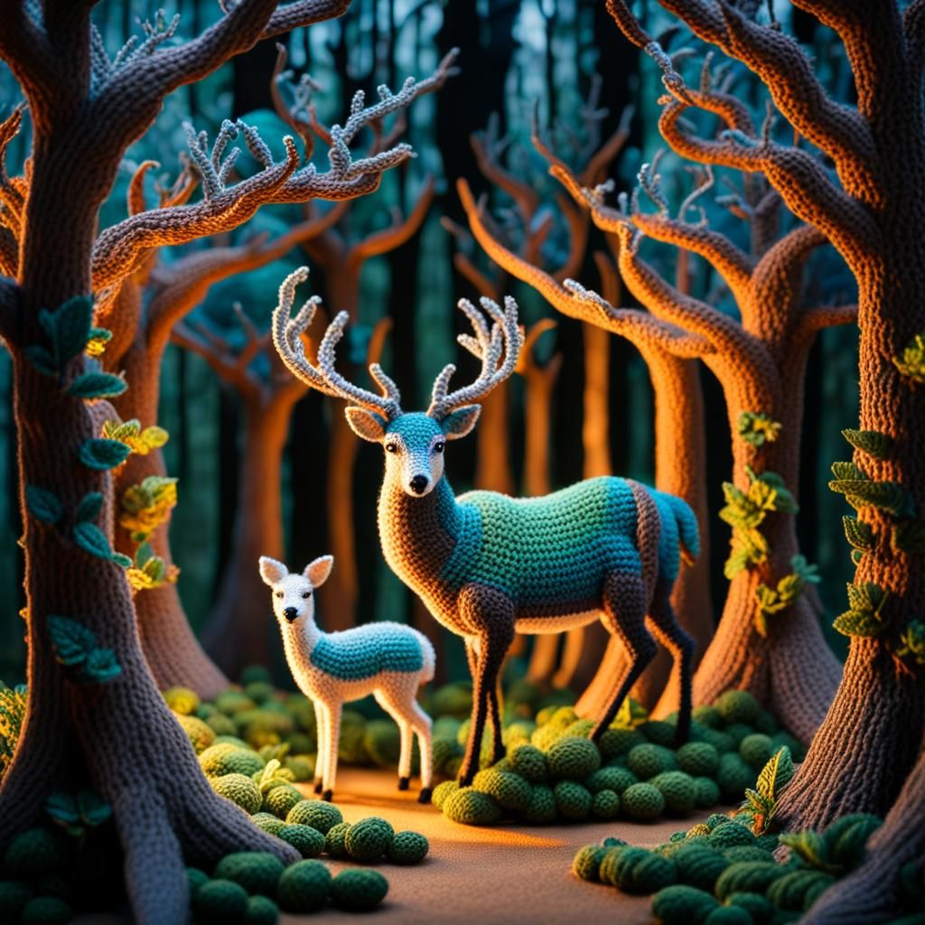 A Crocheted Forest Tale  by @Sometimes Witchy