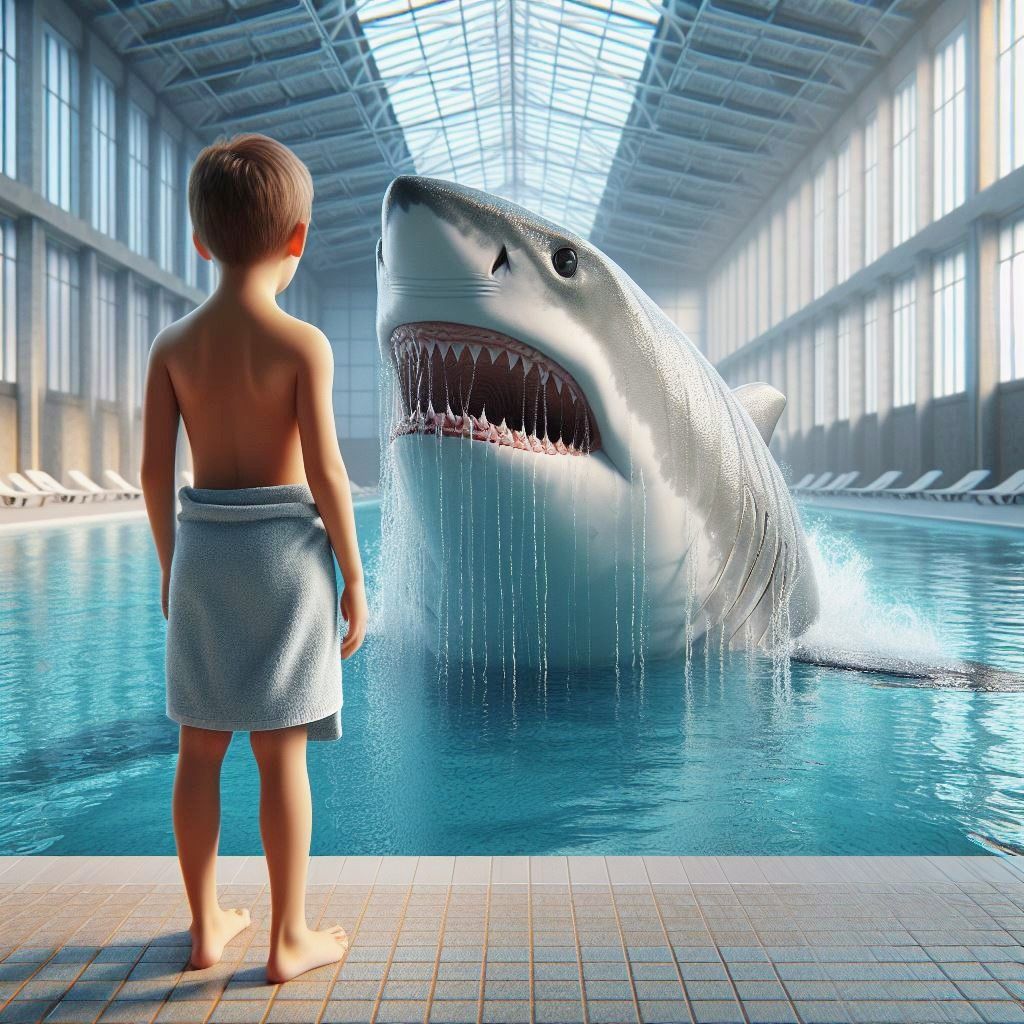 Shark in the pool