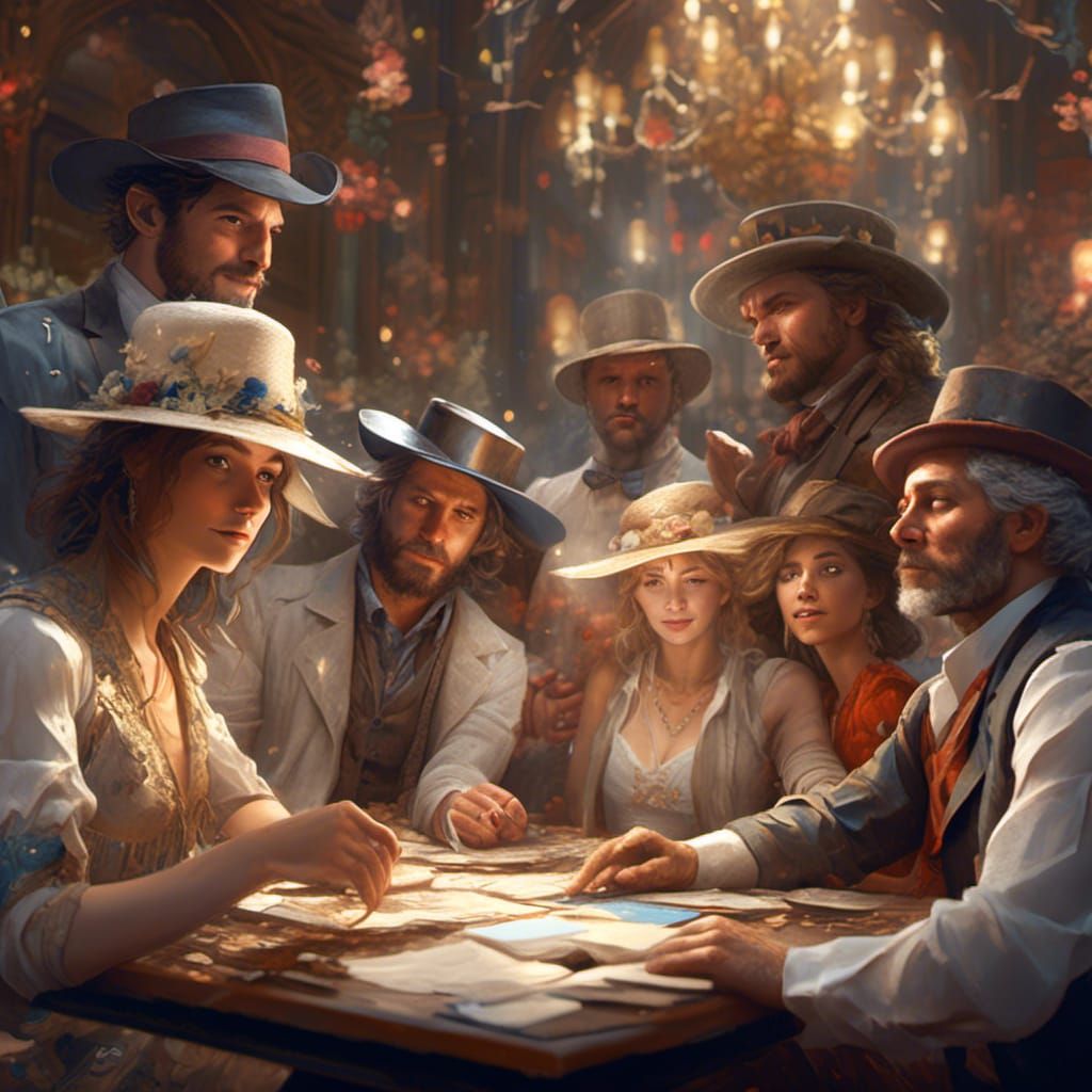 <lora:NC Hyperreal:1.0> White Hats on  ladies and gentlemen ...