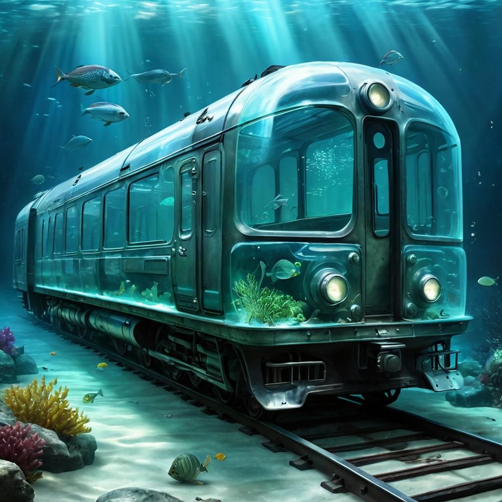 Translucent Polycarbonate underwater train DeviantArt  by @Kay