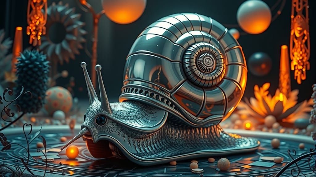 A chromium snail  by @MacMikkola