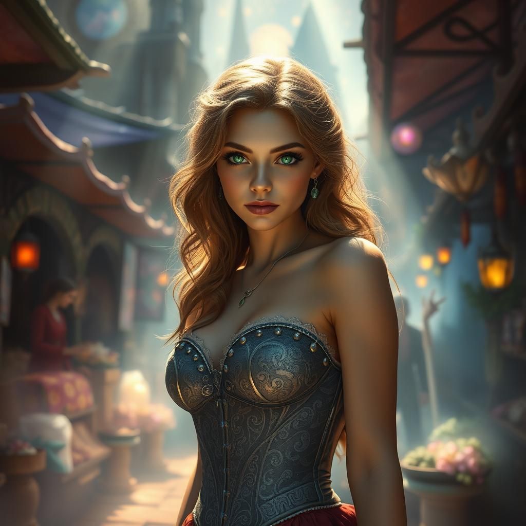 In the heart of a twilight realm, where the air shimmered wi...