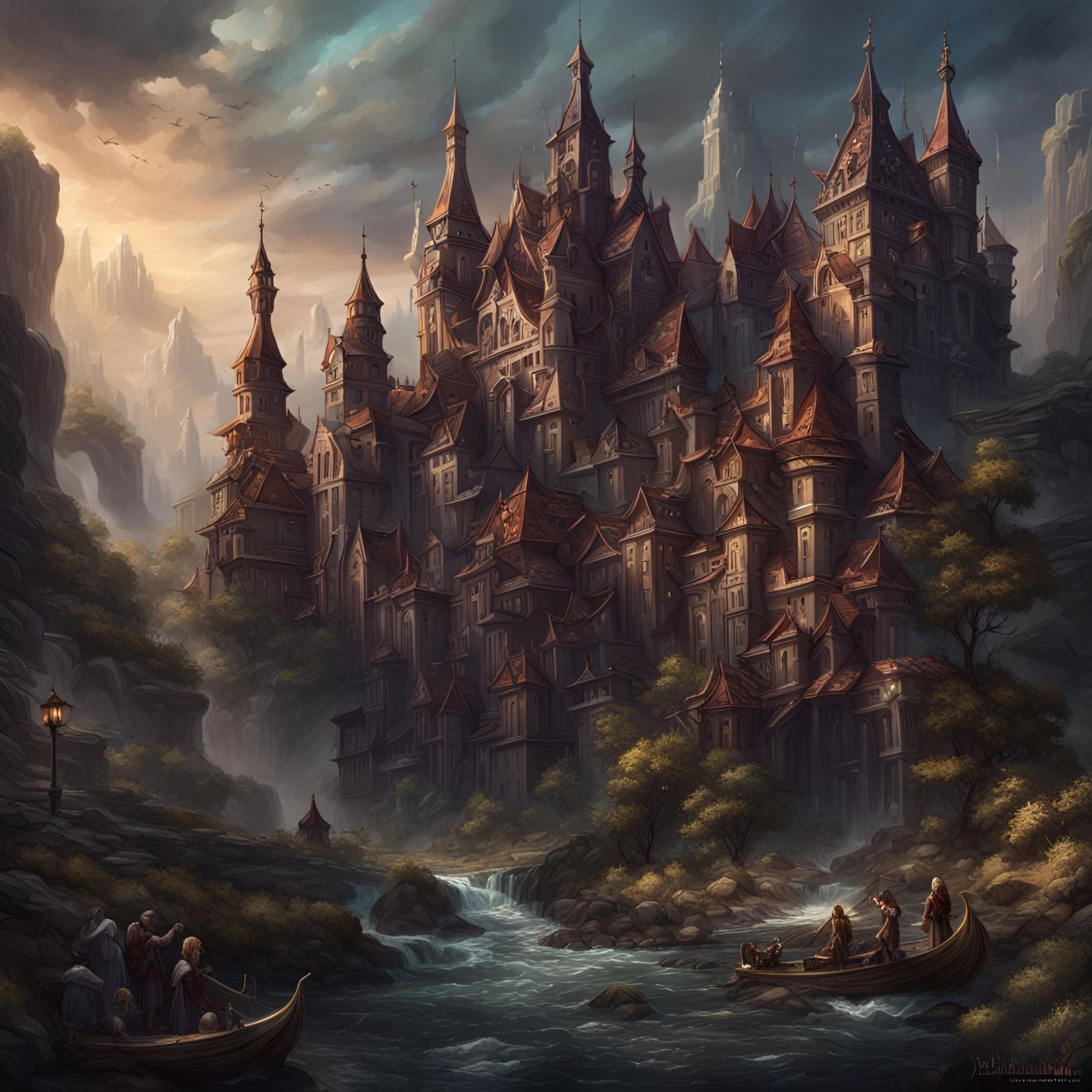 Beautiful, magical castle of the sorcerer