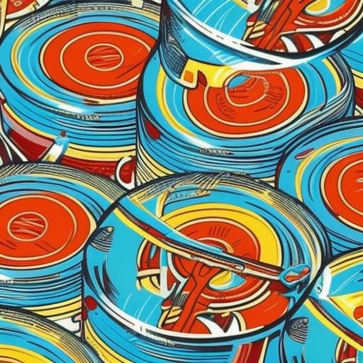 Circle soda can pattern soda can