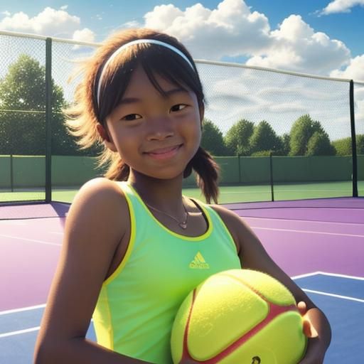 A fruit themed tennis match.