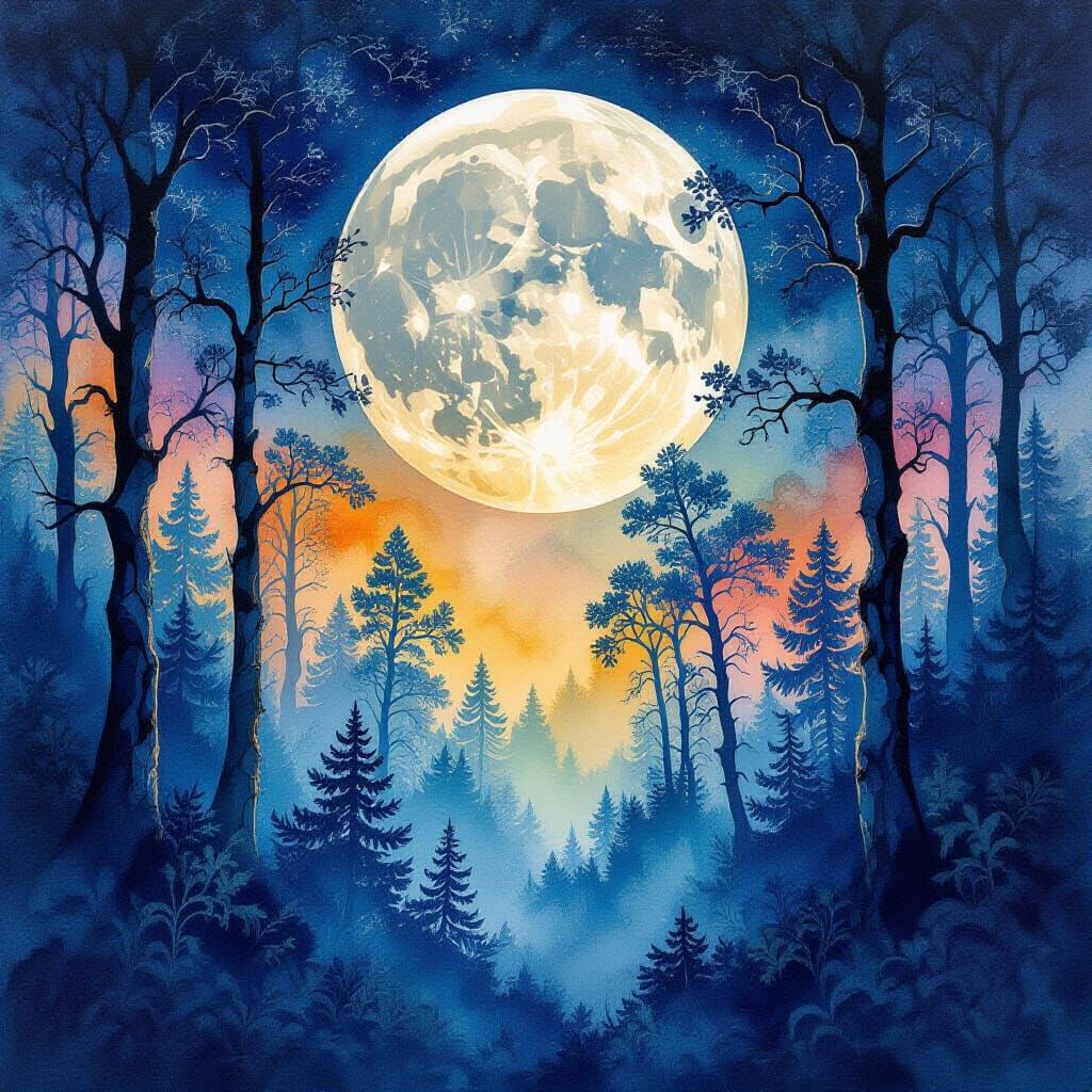 Moonlit Forest Dream  by @Nettypop