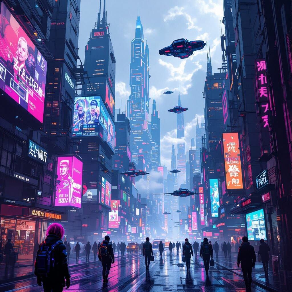  futuristic cyberpunk city 