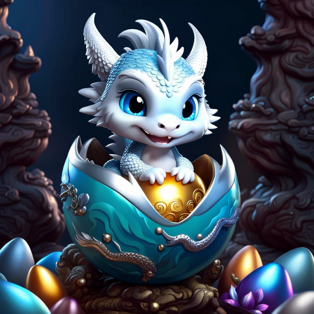 Baby silver dragon