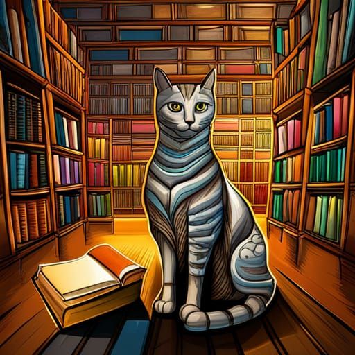 Egyptian Mau, Alexandria library cat - AI Generated Artwork - NightCafe ...