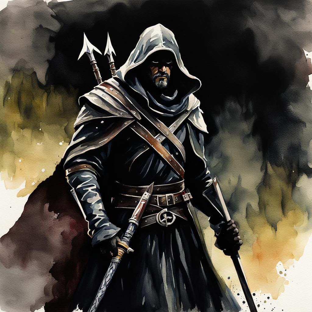 Heretic Hunter, watercolor art