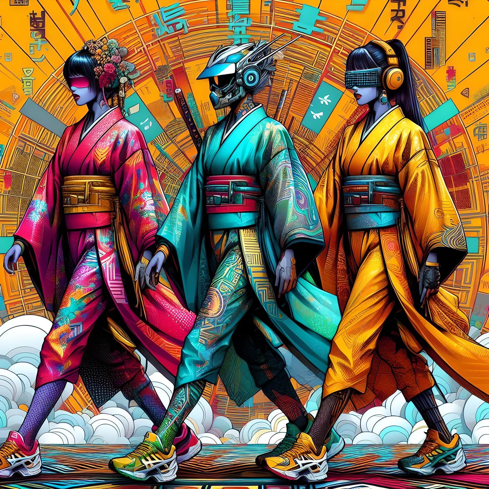 kimono jumpsuit parade