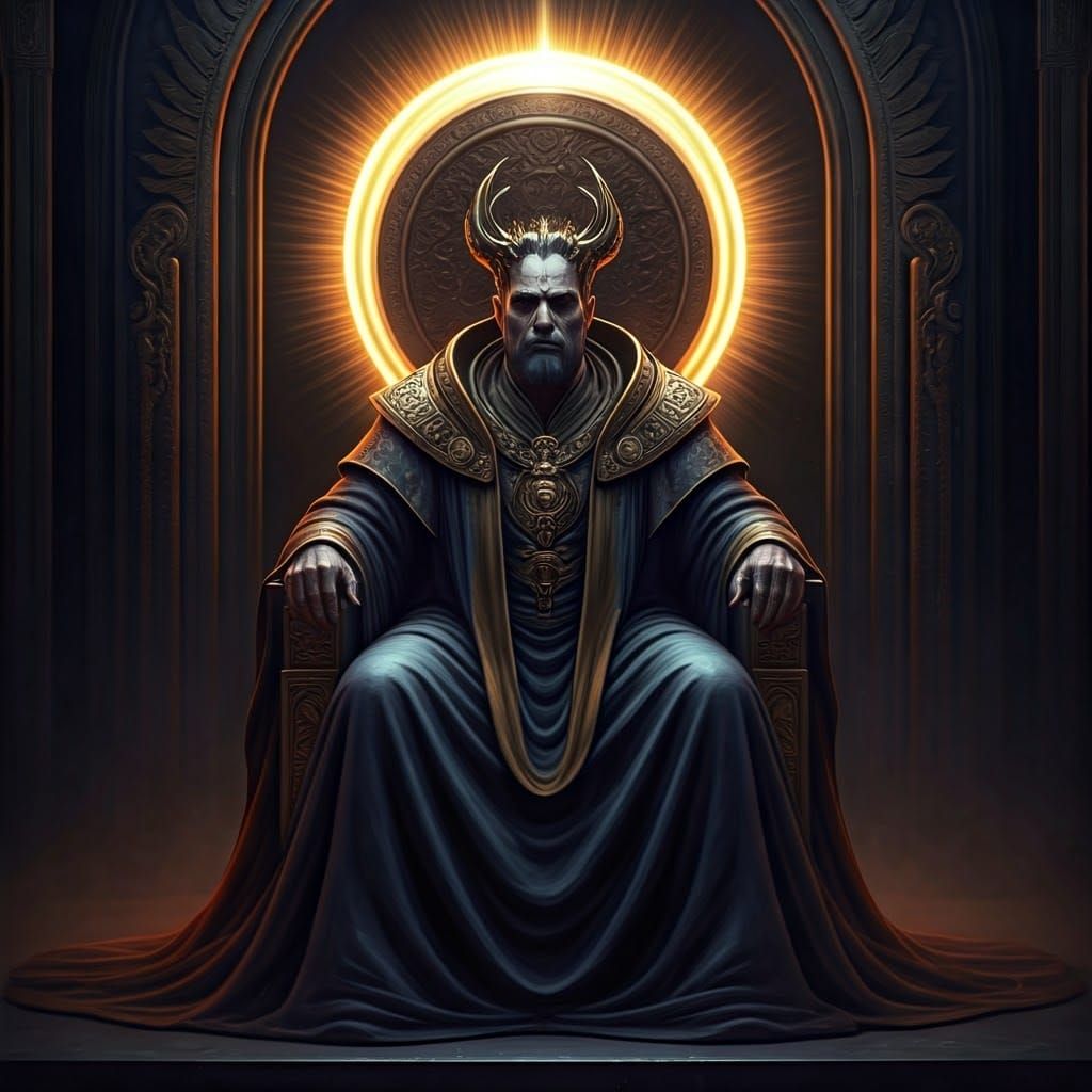 A Dark, Regal Figure Reigns Supreme in a Halo of Light