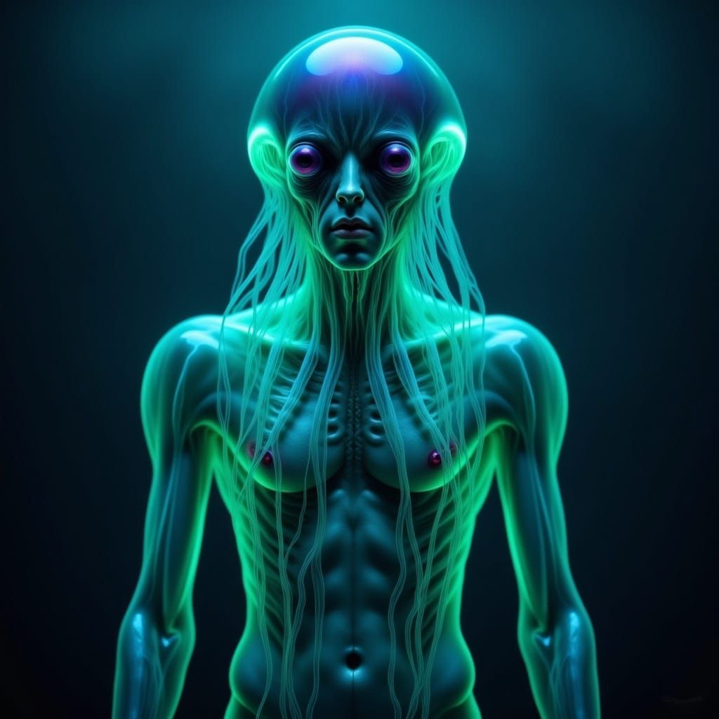 Transparent jellyfish man <lora:Jellyfish Alien V1:1.0> 