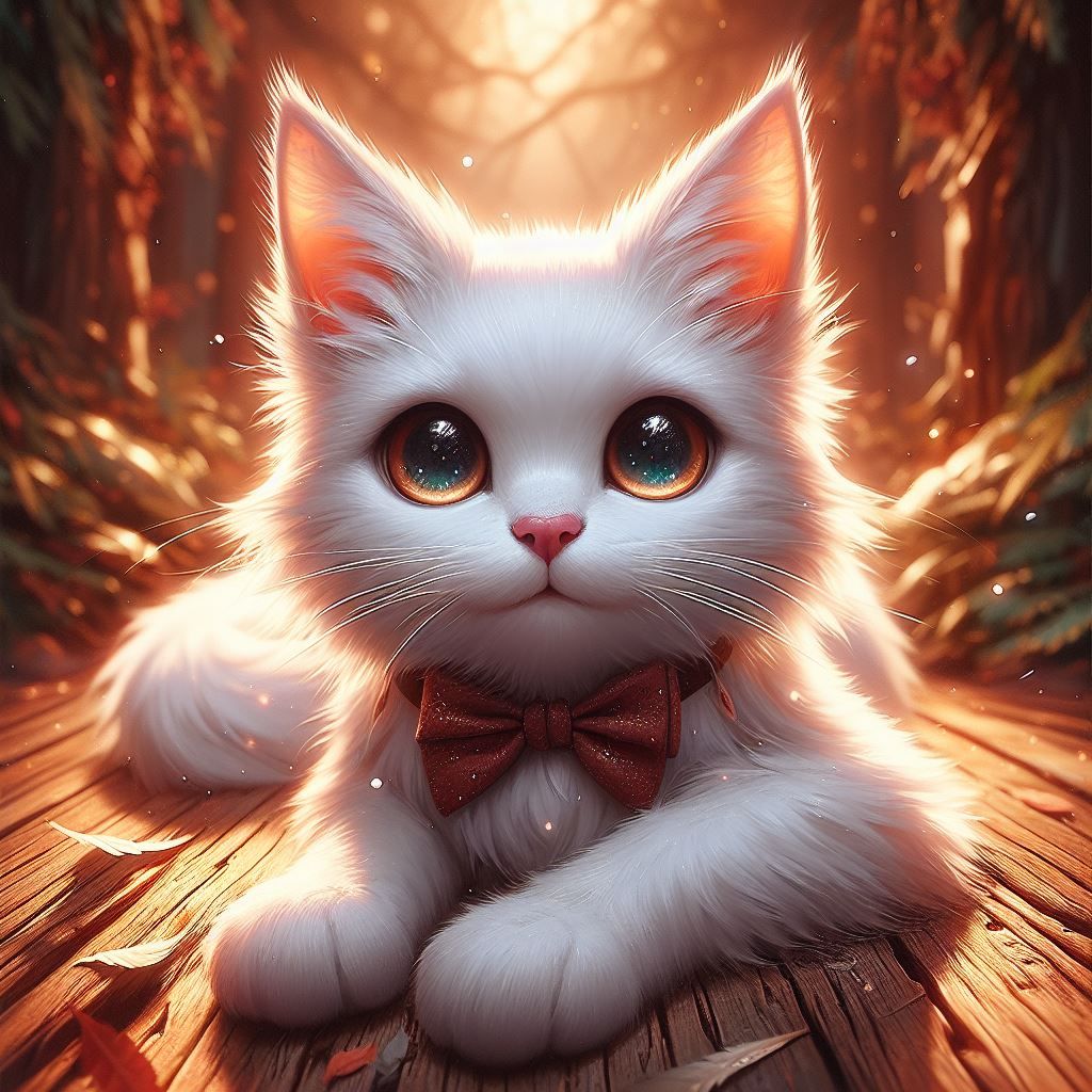 a white cat