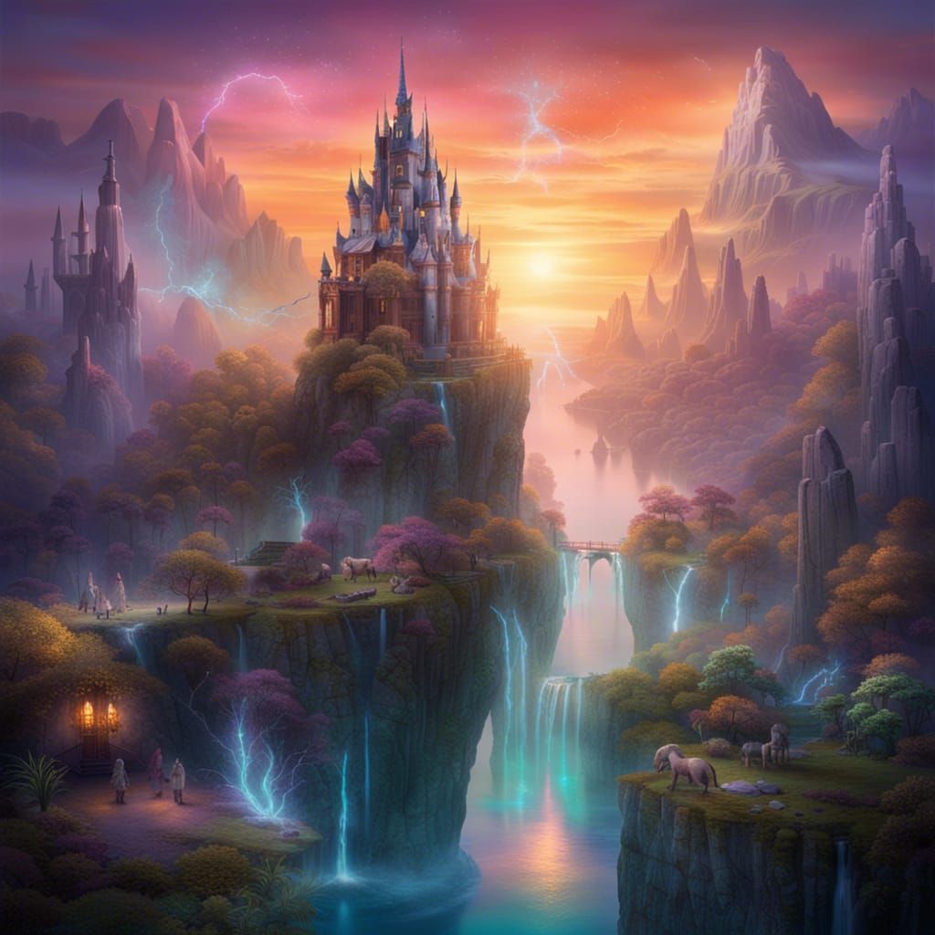 The Castle at Sunset - AI Generated Artwork - NightCafe Creator