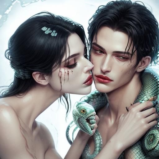 The glassy lips, a cool, bitter kiss,
A serpent's touch, a s...