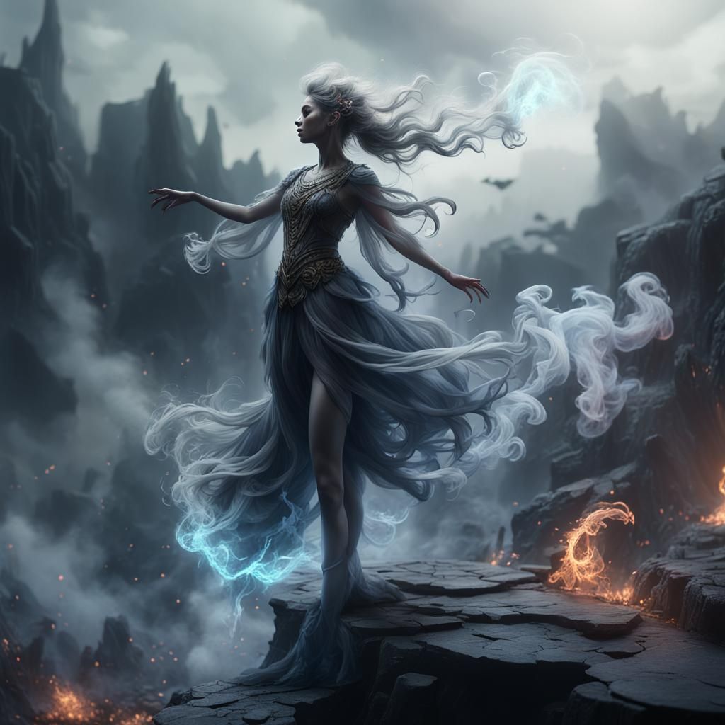 Figure in smoke
