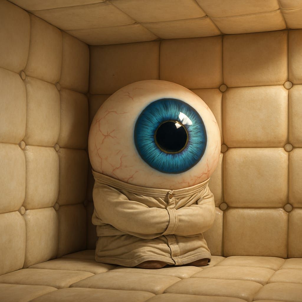 straitsuit eyeball in padded room corner