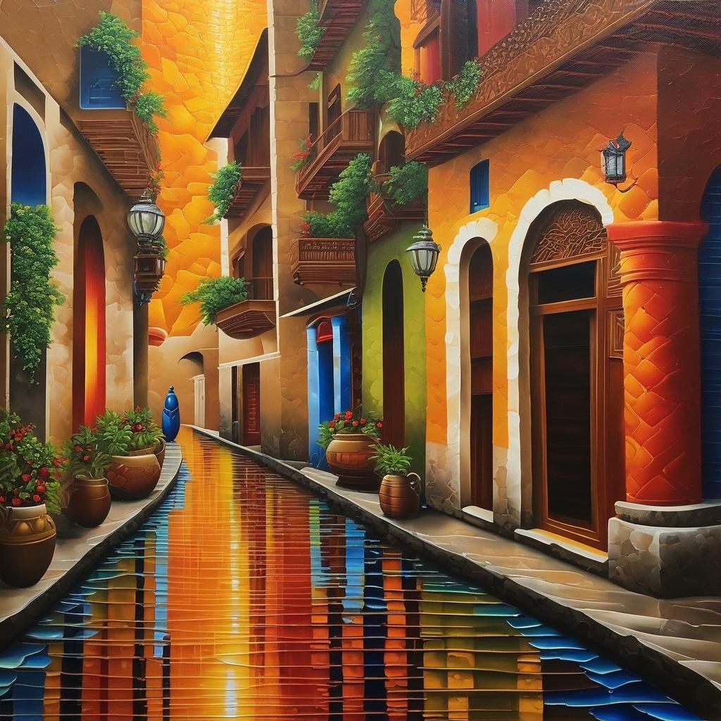 Intricate Wet Oil Paint on Glass Airbrush Painting