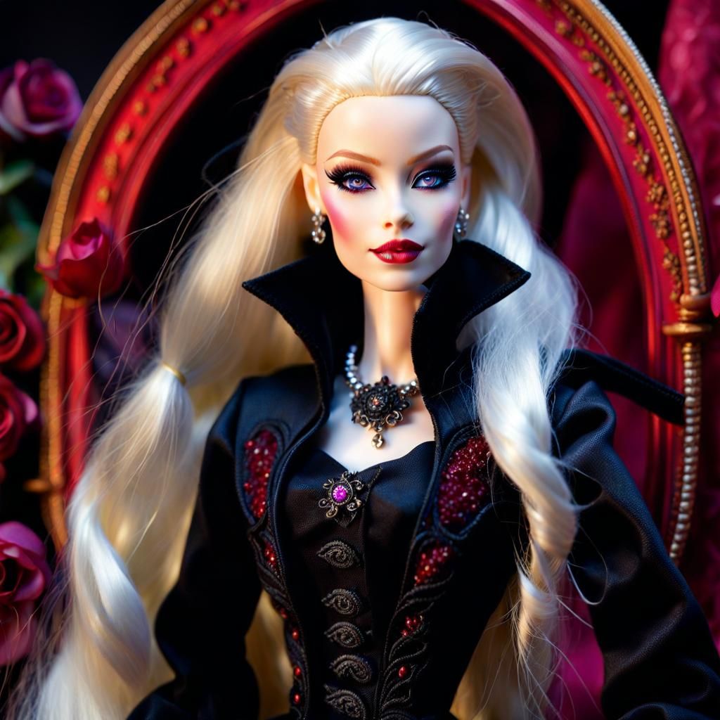 Barbie vampire with villain glance - AI Generated Artwork - NightCafe ...